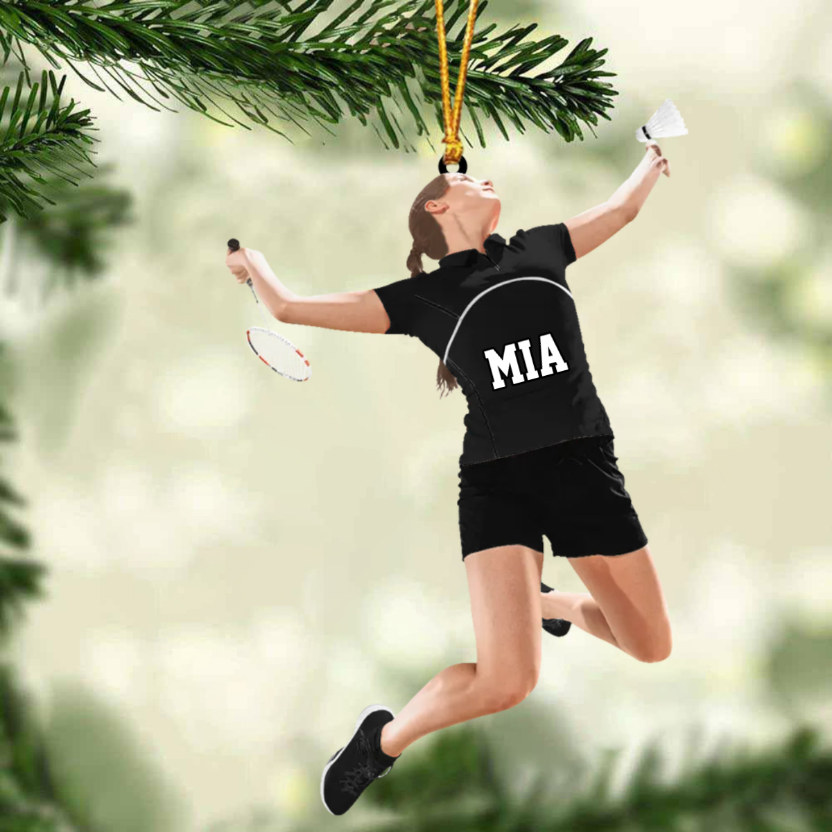 Custom Personalized Badminton Lovers Christmas Ornament/ Gift For Badminton Player