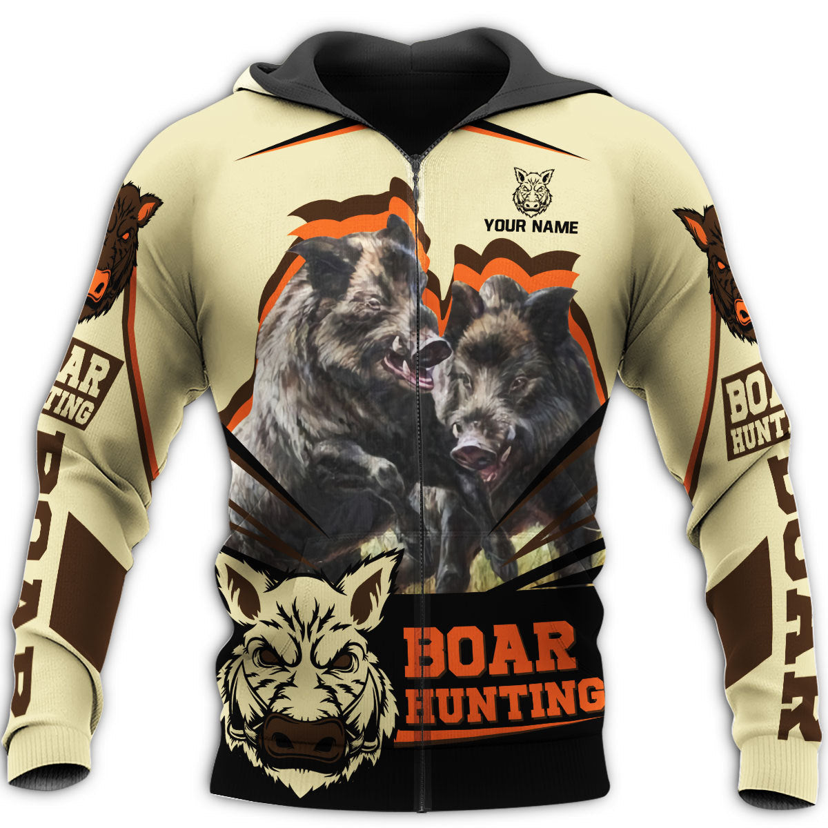 Personalized Name Boar Hunting All Over Printed Unisex Shirt/ Hunting Hoodie/ Boar Hunting Shirt