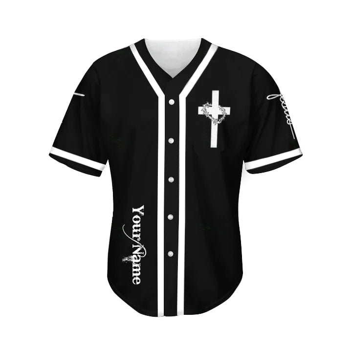 Cross/ God Baseball Jersey - Just Have Faith Custom Baseball Jersey Shirt For Men Women