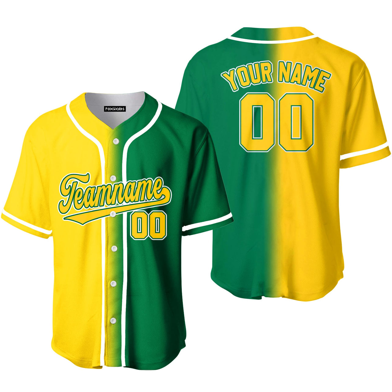 Custom Multi Color Kelly Green Fade Fashion Baseball Jerseys For Men & Women