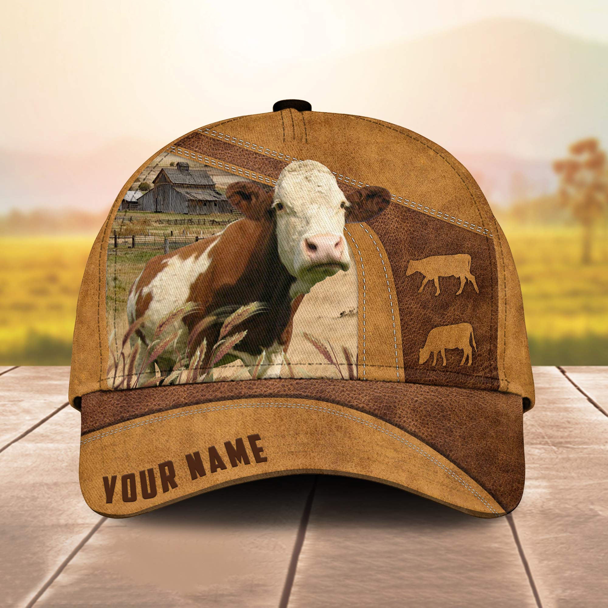 Custom Name Fleckvieh Cattle Cap / Cattle Hat/ Farm Baseball Hat/ Cap Hat For Farmer Farm Lover