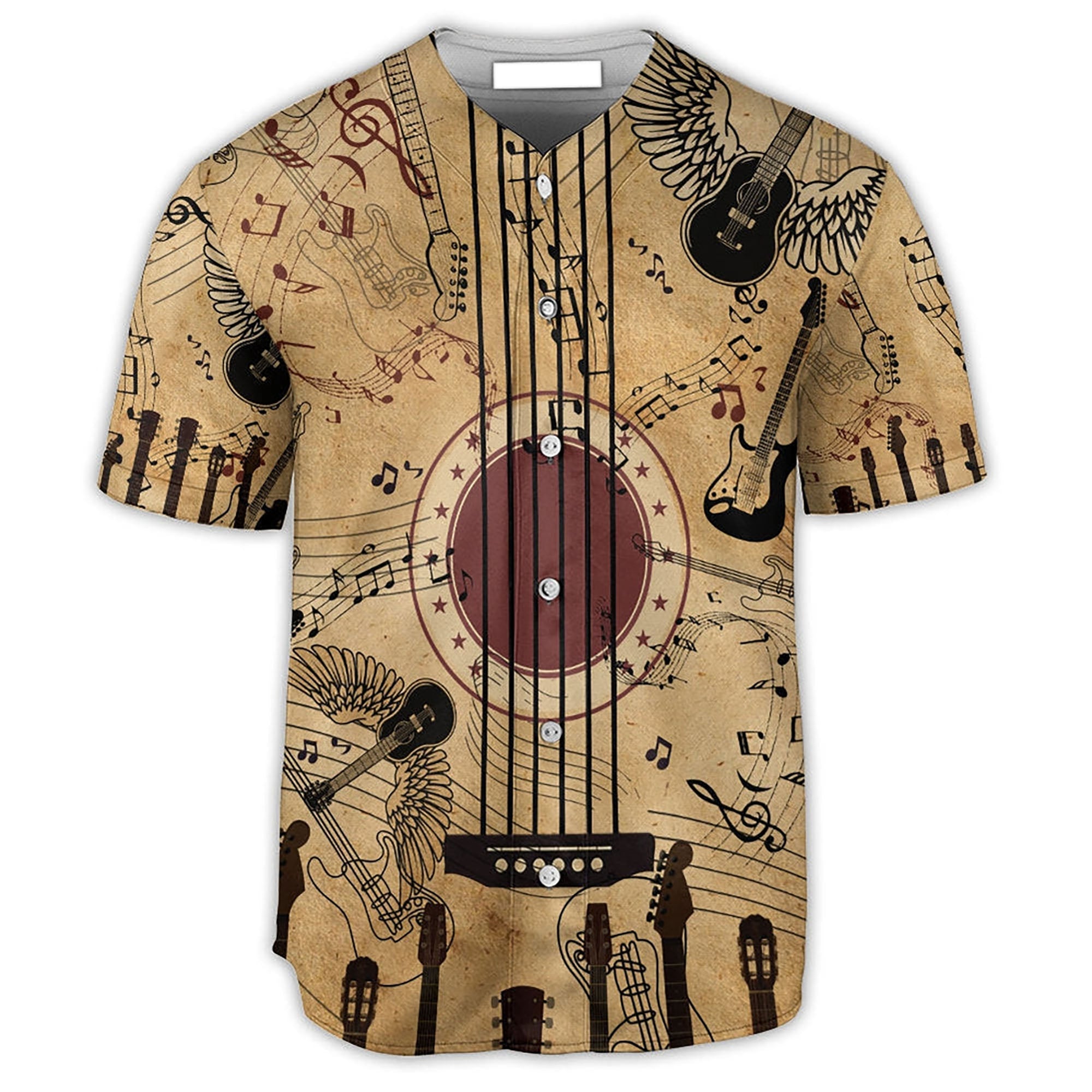 Guitar Music Amazing Guitar Vintage Baseball Jersey/ Idea Gift for Guitar Lover