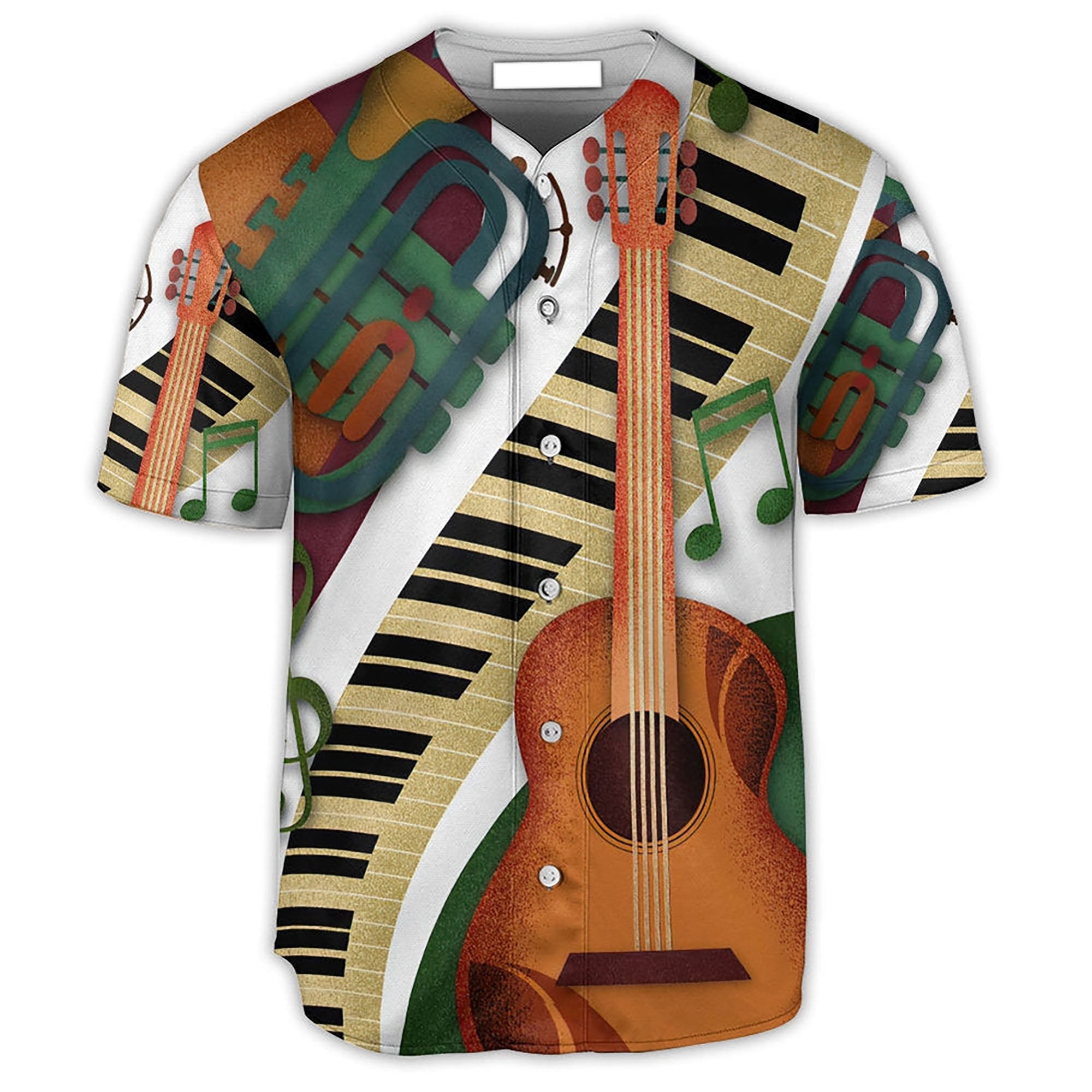Guitar Vintage Classic Musician Baseball Jersey/ Idea Shirt for Guitar Lover/ Guitar Baseball Jersey
