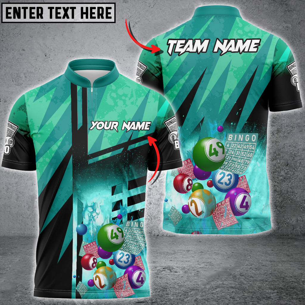 Coolspod Bingo Fire Grunge Multicolor Option Customized Name 3D Bowling Jersey Shirt