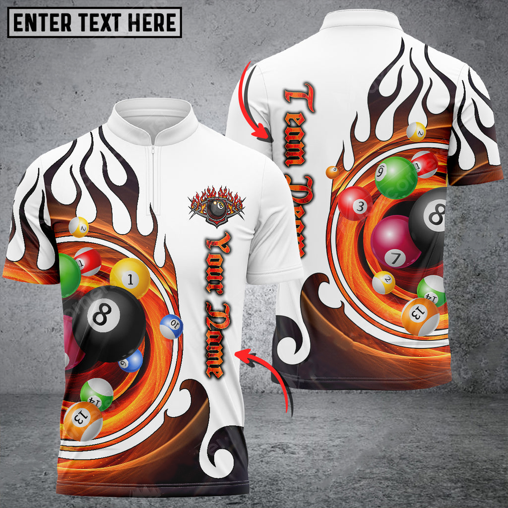Coolspod Billiards Fire Tornado Personalized Name 3D Jersey Shirt Multi Color Options