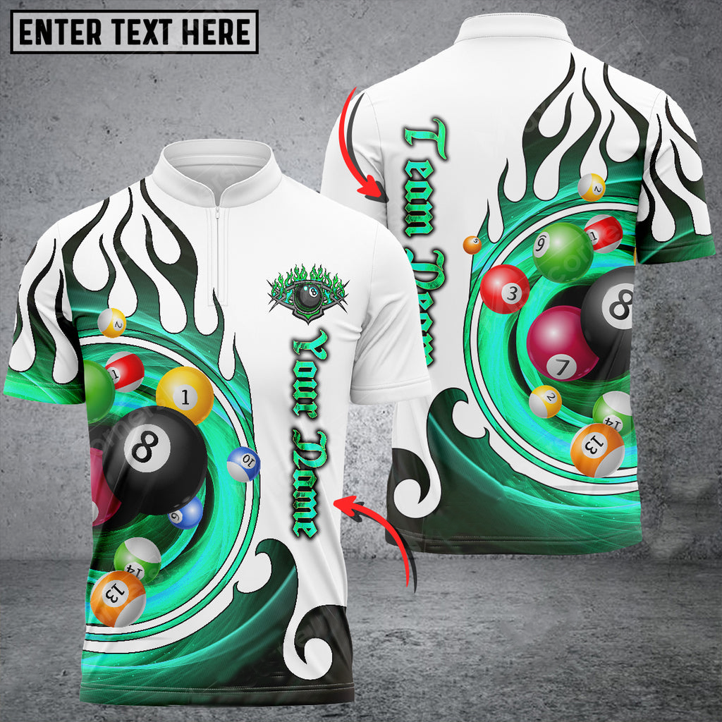 Coolspod Billiards Fire Tornado Personalized Name 3D Jersey Shirt Multi Color Options