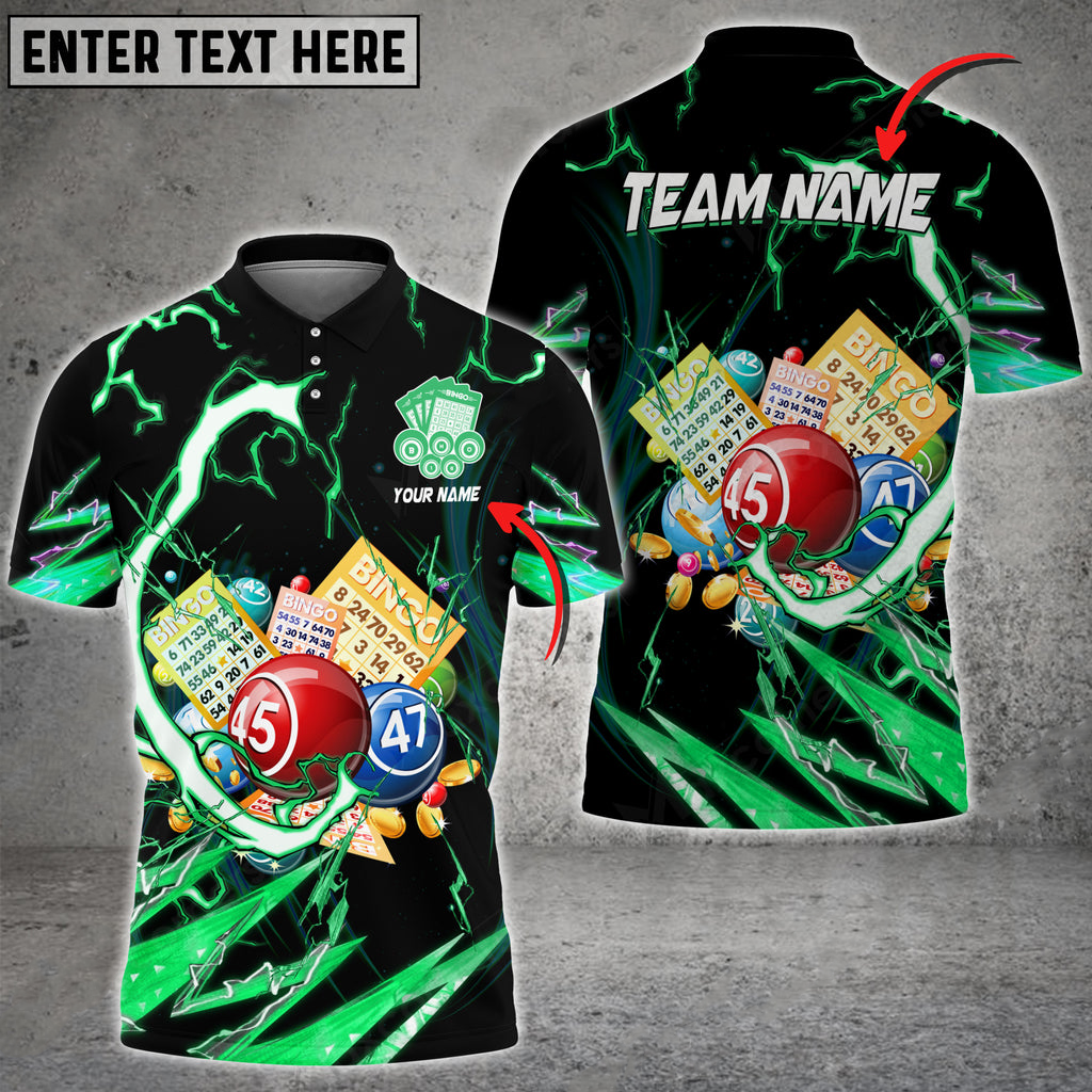 Coolspod Bingo Breath Of Thunder Multicolor Option Customized Name 3D Polo Shirt/ Idea Gift for Bowling Lover