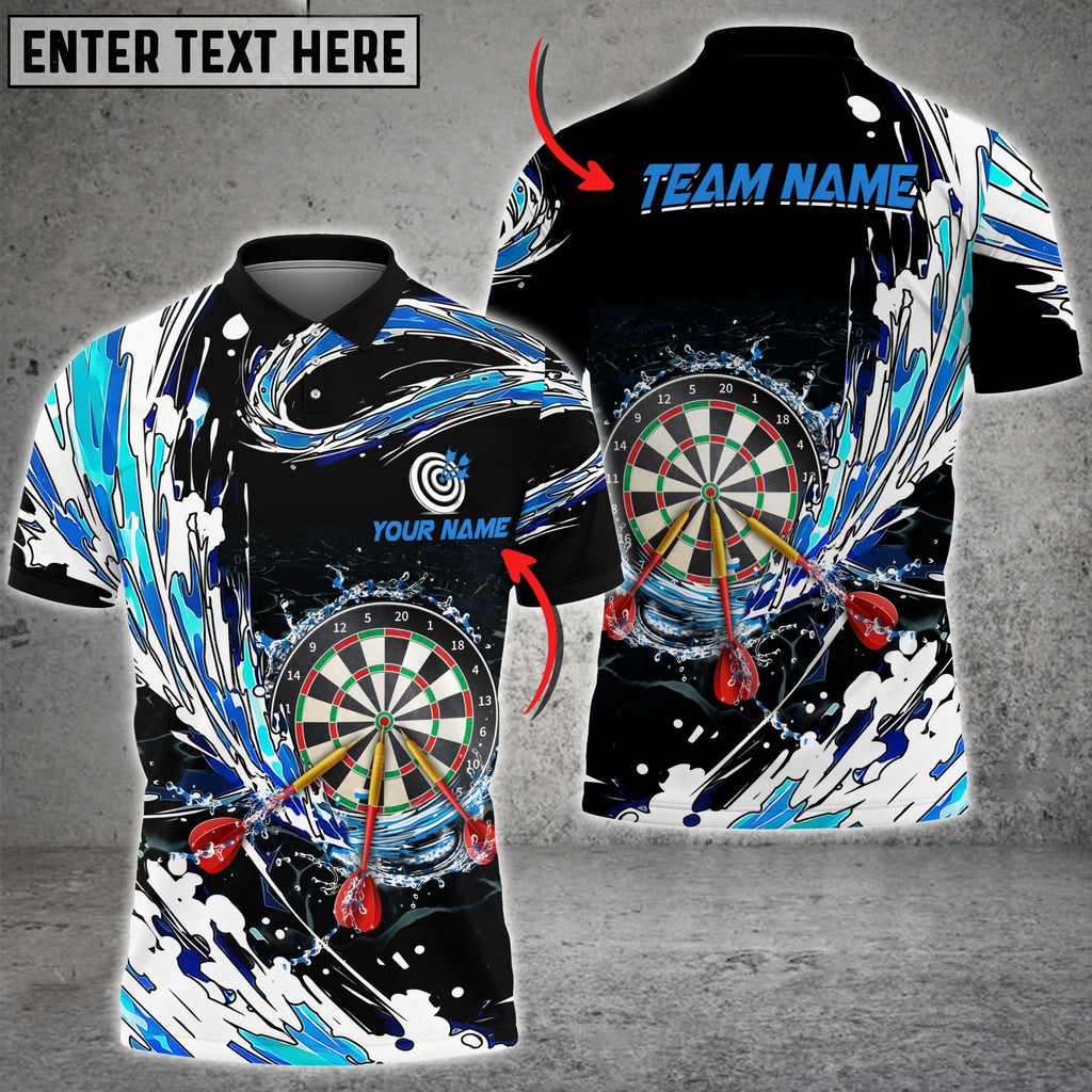 Coolspod Breath Of Water Darts Multicolor Option Personalized Name 3D Polo Shirt/ Gift for Dart Player