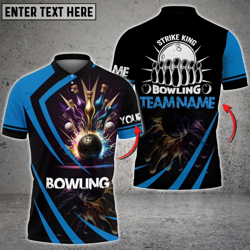 Strike King Bowling Multicolor Option Customized Name 3D Shirt/ Perfect Gift for Bowling Lover