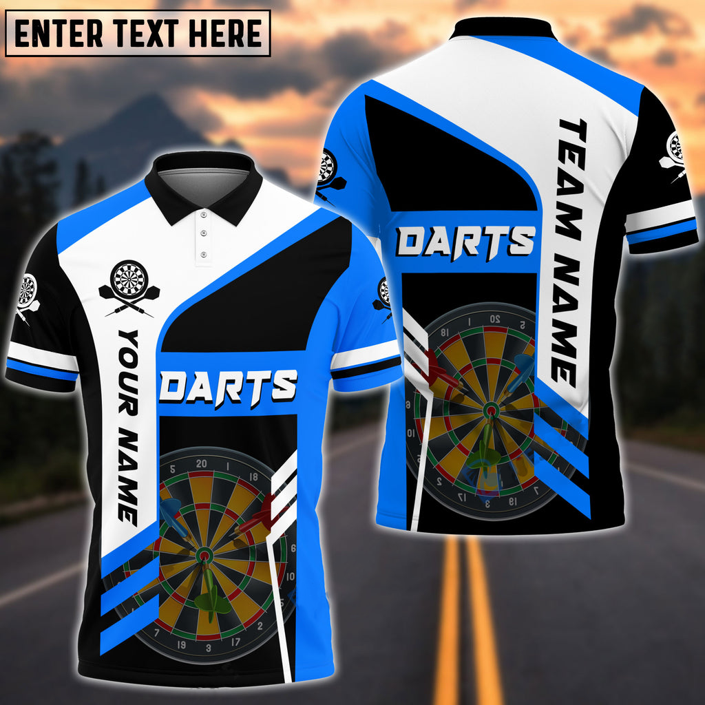 Personalized Dart Board Multil Color All Over Printed Polo Shirt/ Perfect Gift for Dart Lovers