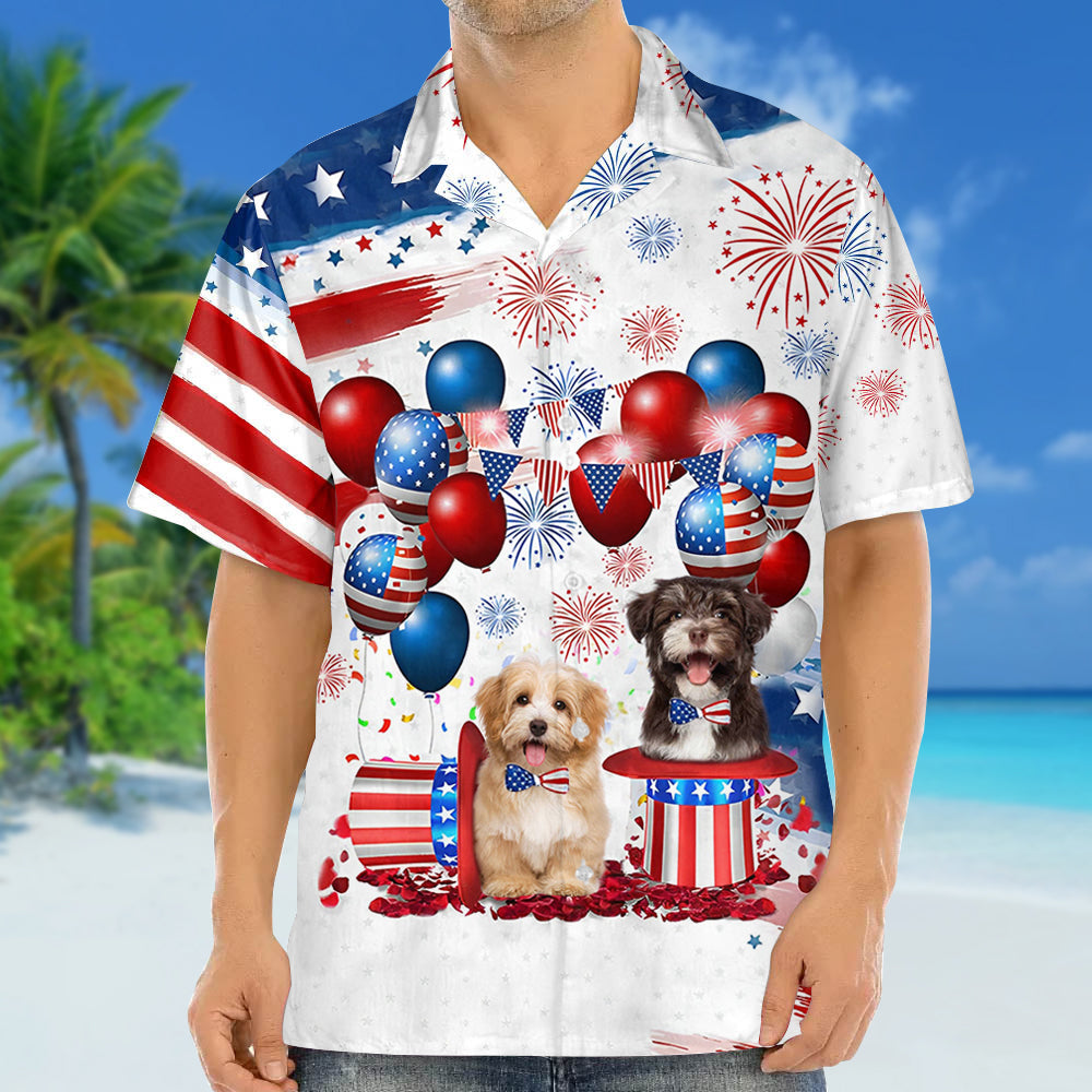 Havanese Independence Day Hawaiian Shirt/ Dog Hawaii Beach Shirt Short Sleeve For 4Th Of July