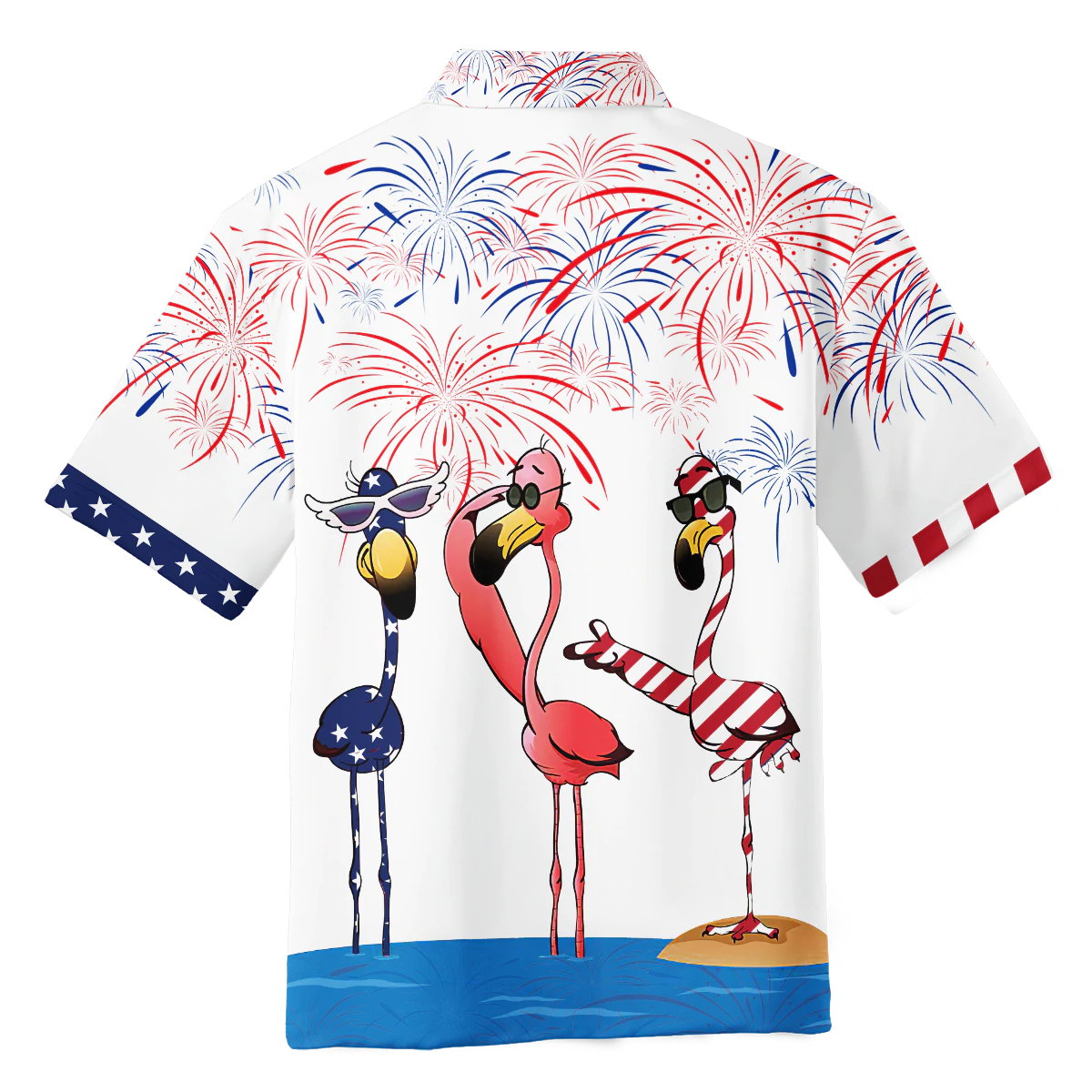 Flamingo Hawaiian Shirt/ Independence Day Is Coming Gift/ Funny Flamingo Hawaii Aloha Shirt Full Print