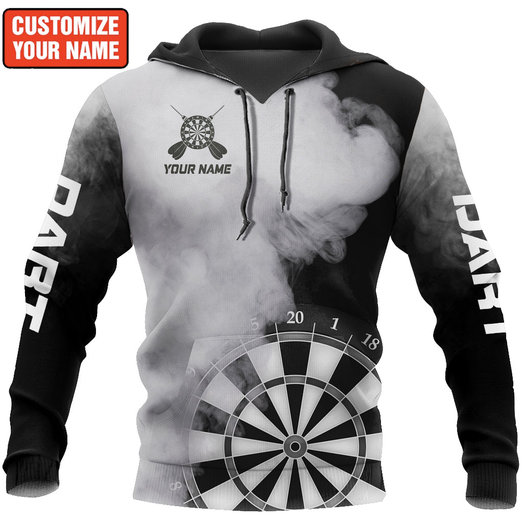 Personalized Name Black Darts Wings All Over Printed 3D Hoodie Shirt