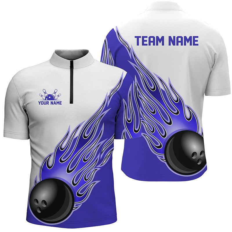 Personalized Flame Bowling Shirts For Men And Women/ Bowling Ball Custom Bowling Team Shirt
