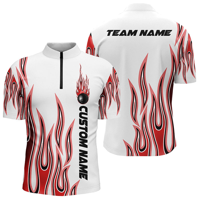 Personalized Flame Bowling Shirts For Men And Women/ Multi Color Bowling Jersey Shirt for Bowler