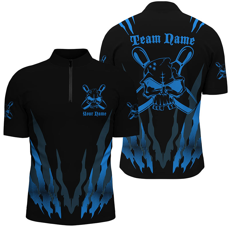 Custom Bowling Shirts For Men And Women/ Skull Bowling Team Shirts Bowling Pin/ Personalized Bowling Jersey Shirt
