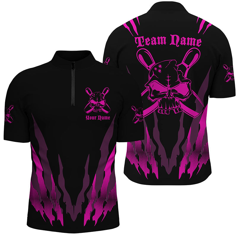 Custom Bowling Shirts For Men And Women/ Skull Bowling Team Shirts Bowling Pin