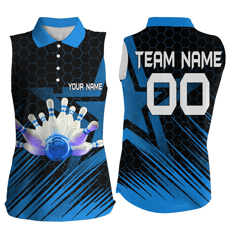 Multi Color Bowling Shirt For Women Custom Sleeveless Polo Bowling 3D Bowling Team Shirt For Women
