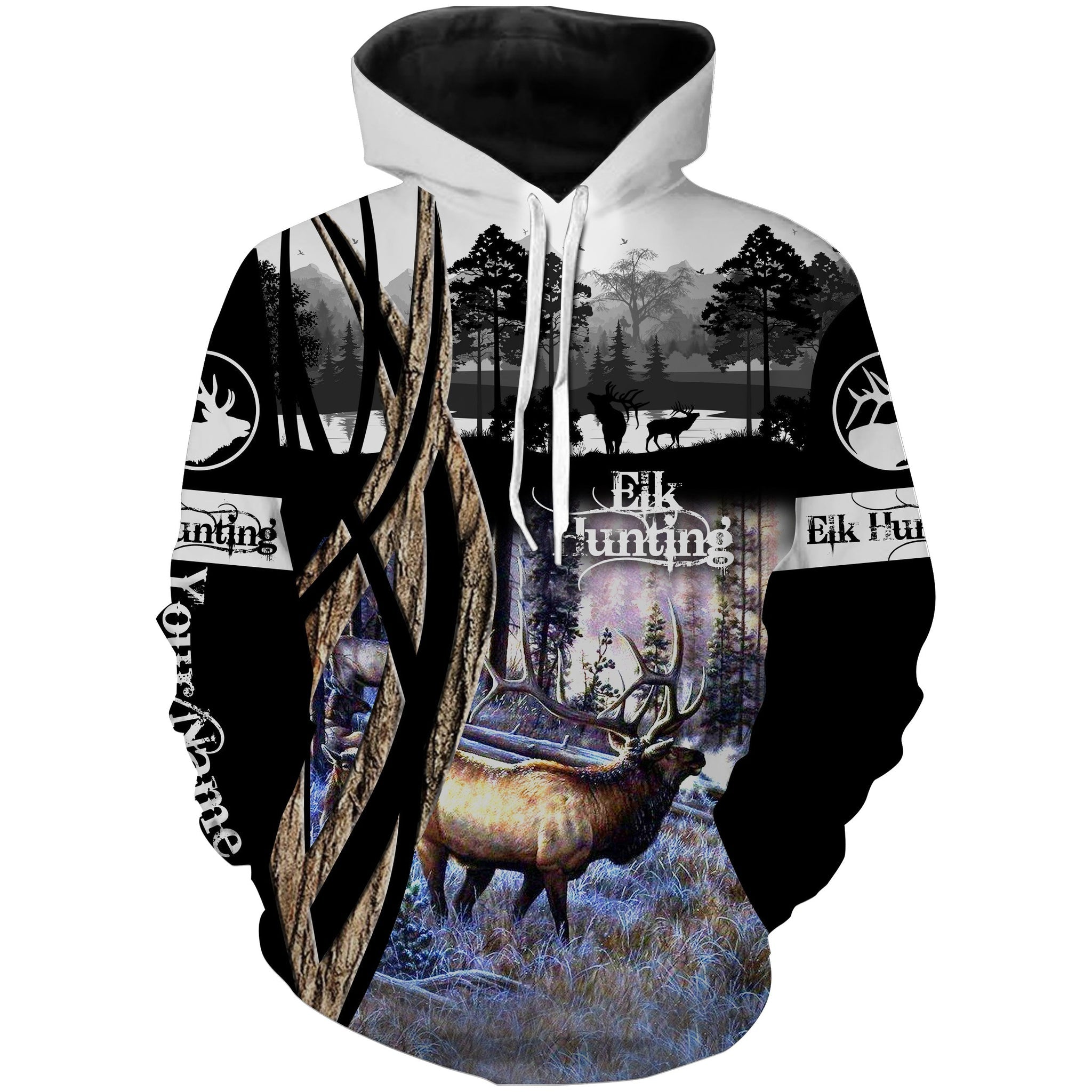 Best Elk Hunting Custom Name 3D All Over Print Camouflage Shirt/ Hoodie