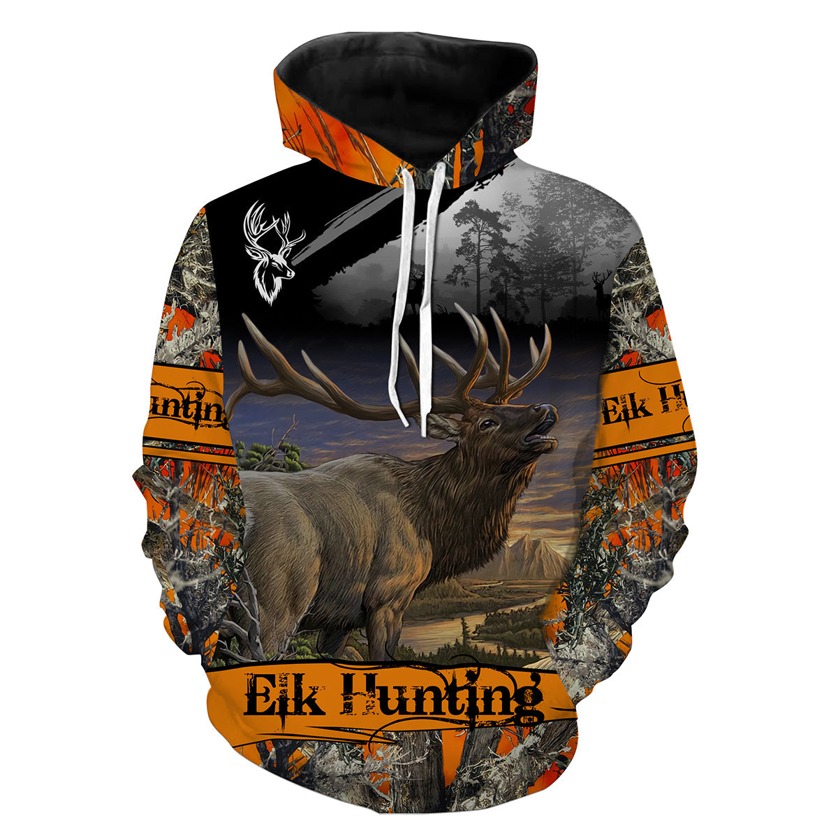 Elk Hunting Full 3D Print T- Shirt/ Long Sleeve/ Hoodie/ Zip up hoodie - hunting gift for Men/ Women and Kid