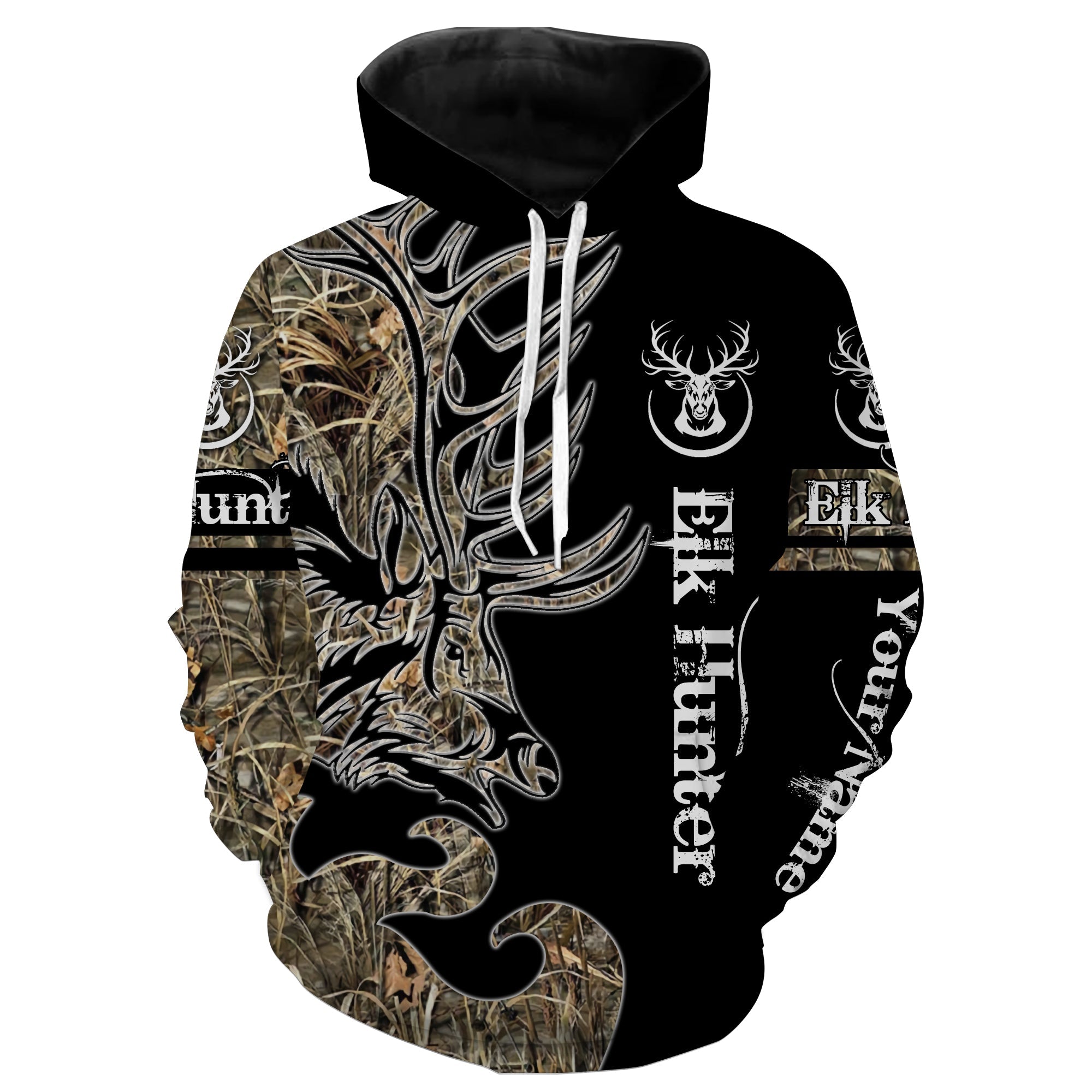 Tattoo camo Elk Hunter Customized Name 3D Full Printing Shirts Personalized Elk Hunting Clothing