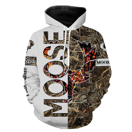 Best Moose Hunting Camouflage Custom Name 3D All Over Print Shirt Personalized Hunting Gifts