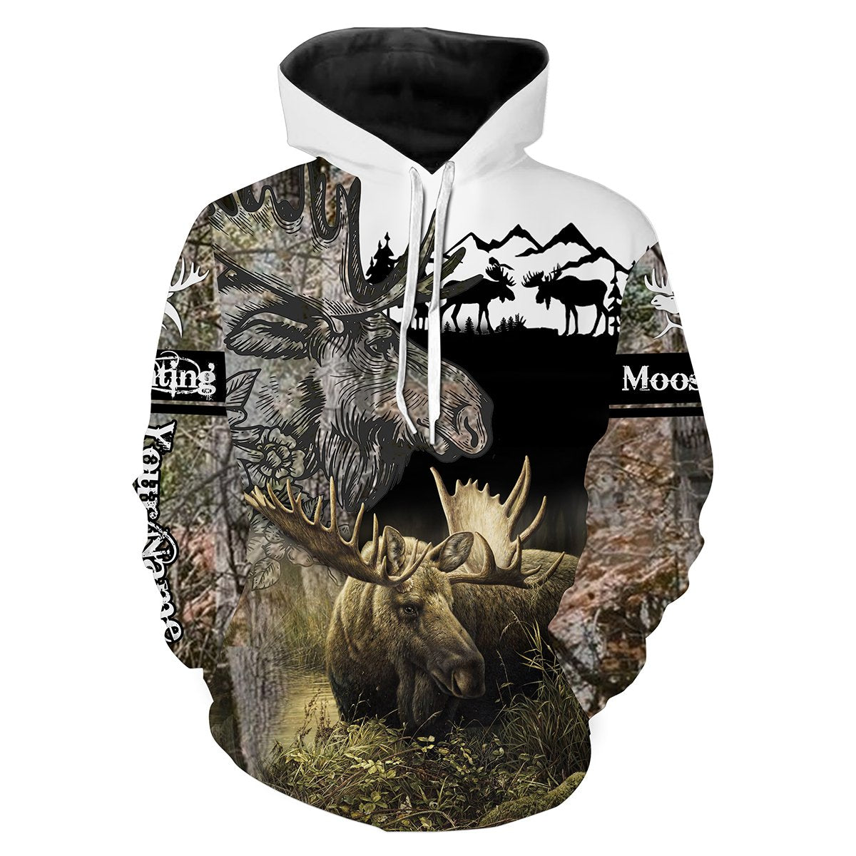 Moose hunting Custom Name 3D All over print Shirts - Personalized hunting gift/ Idea Gift for Hunter