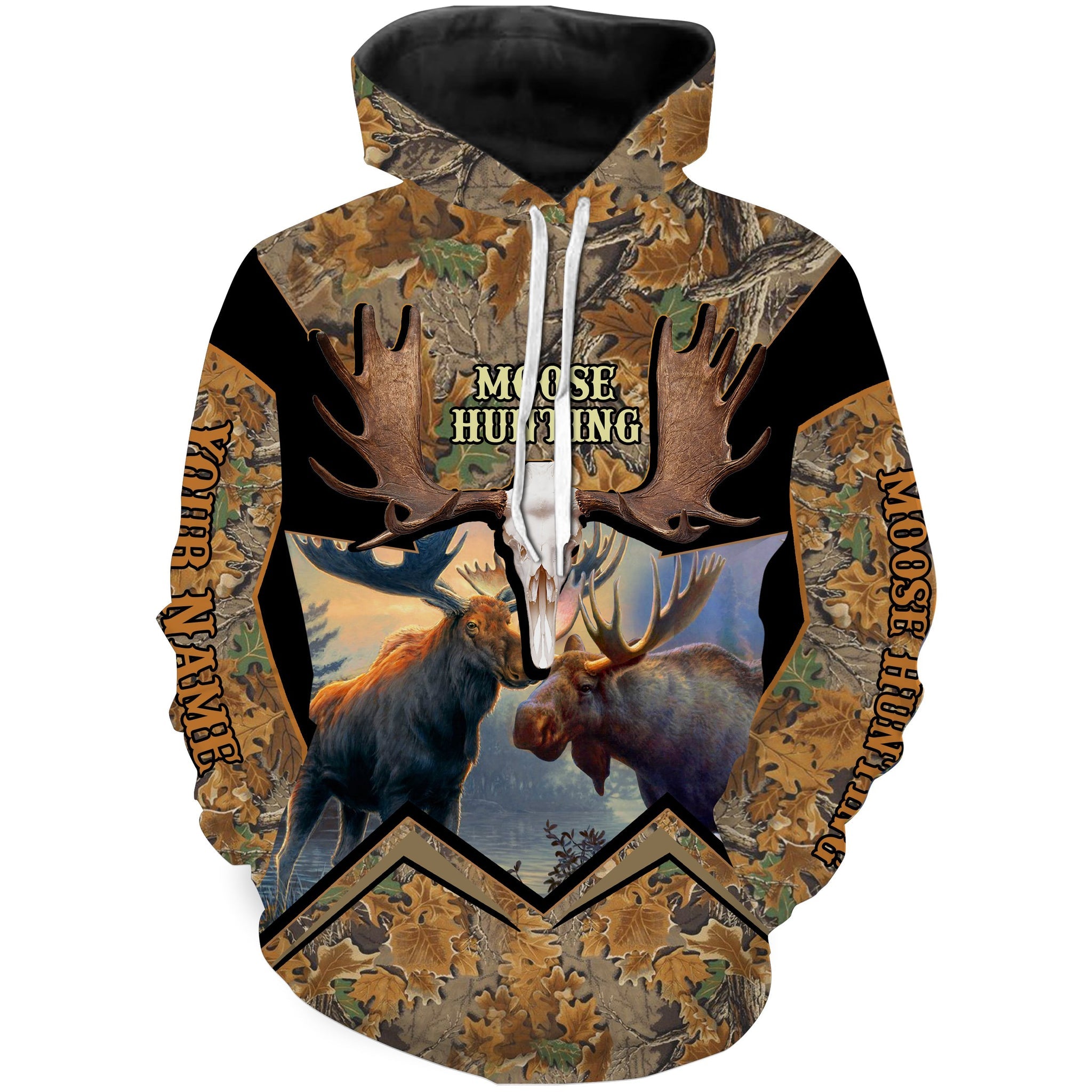 Beautiful Moose Hunting Custom Name 3D All Over Print Shirts/ Face Shield - Personalized Hunting Gifts
