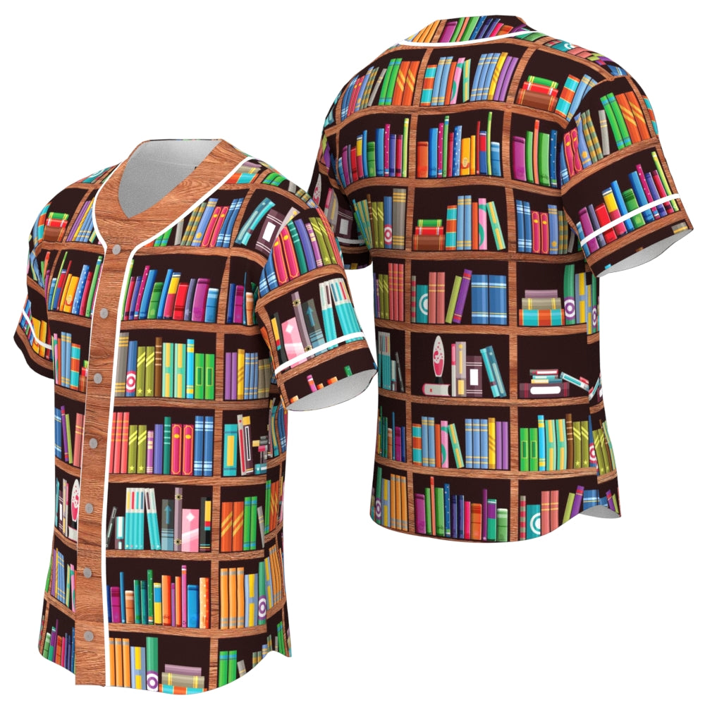 Librarian Library Book Shelf Full Baseball Jersey/ Gift for Girl Who Love Book