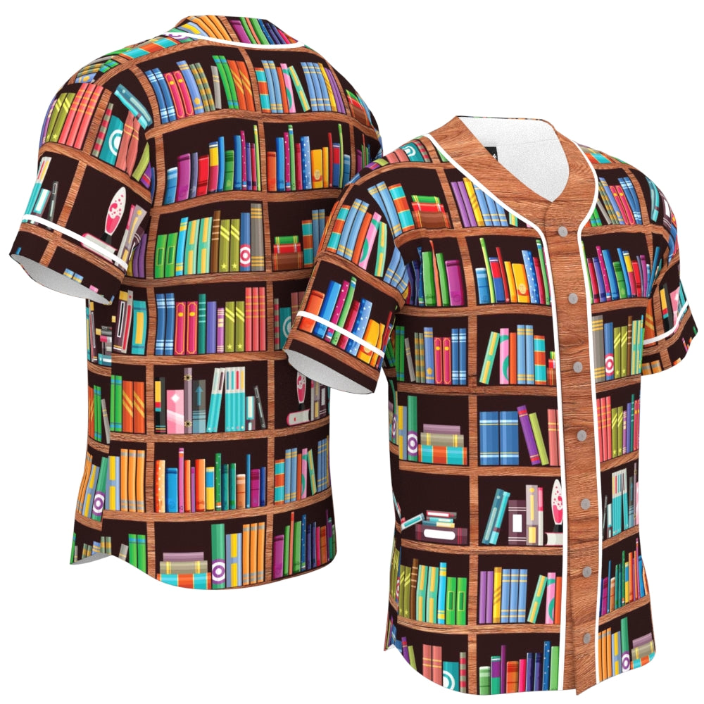 Librarian Library Book Shelf Full Baseball Jersey/ Gift for Girl Who Love Book