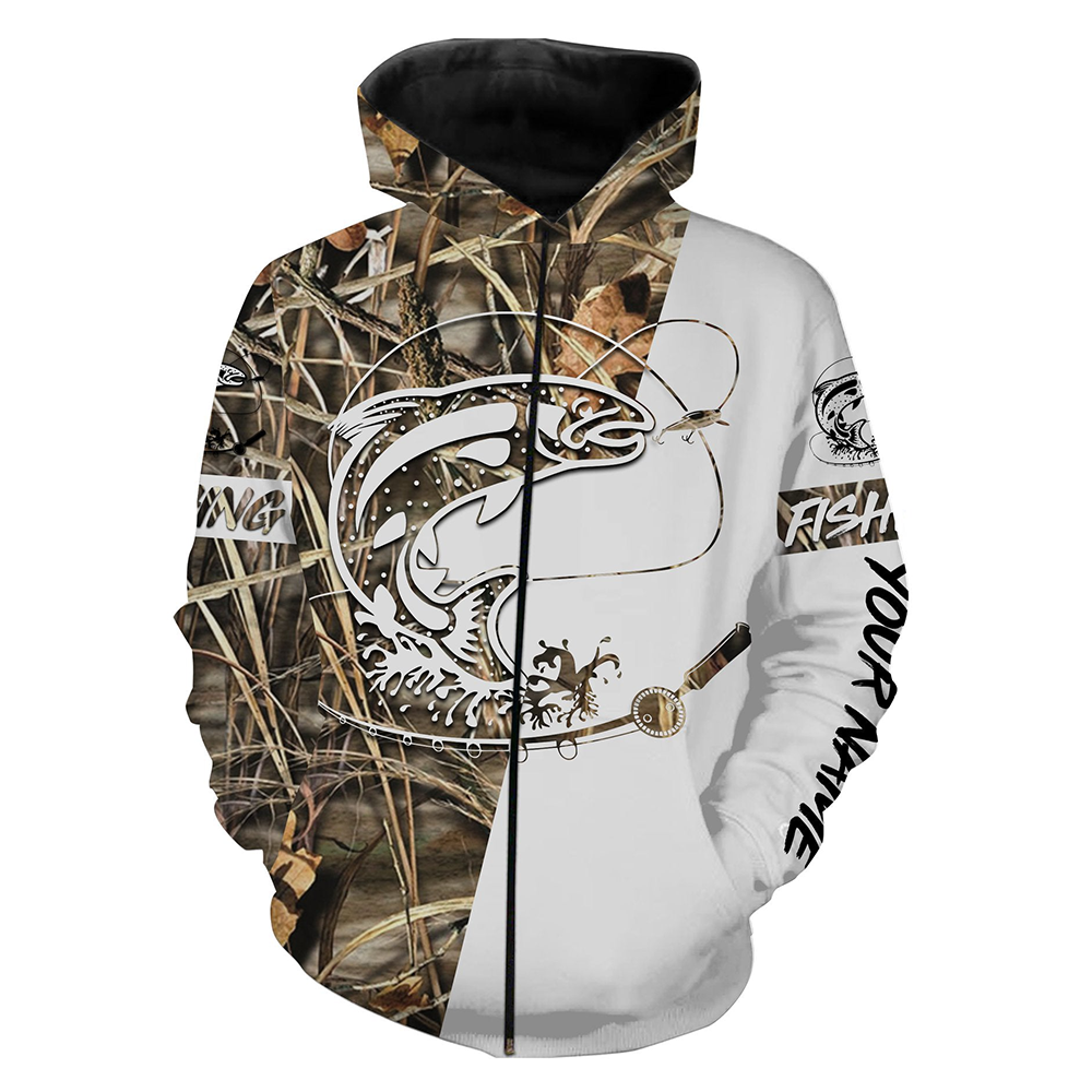 Lahontan Cutthroat Trout Customized Fishing Tattoo Camo All-Over Print Hoodie/ Zip-Up Hoodie