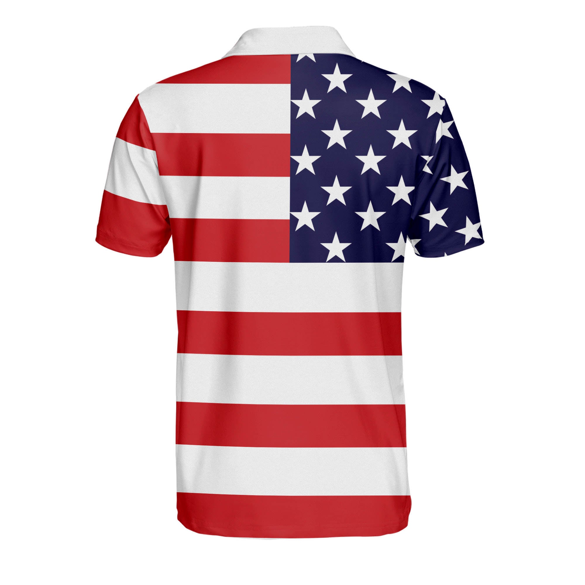 3D All Over Print US Flag Colors Patriotic Polo Shirt/ USA Pattern Shirt for Men/ Independence Day Polo Shirt
