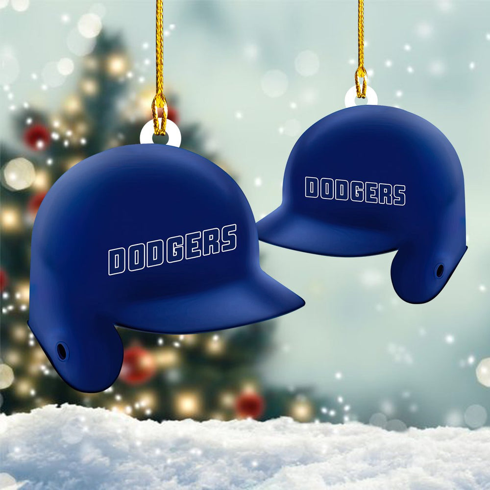 Personalized Name Blue Baseball Helmet Shaped Ornament/ Ornament Christmas for Baseball Lover