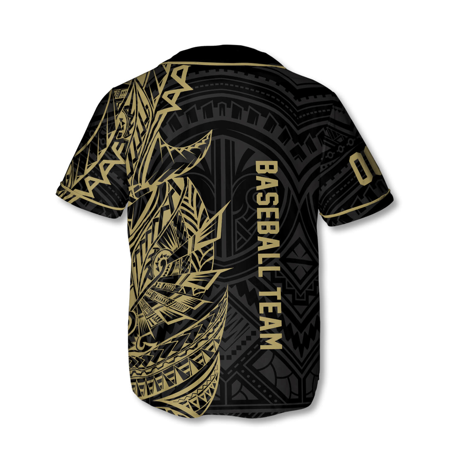Athlete Gold Tribal Custom Baseball Jersey/ Customized Nam Team Baseball Shirt/ Gift for Team Baseball Lover
