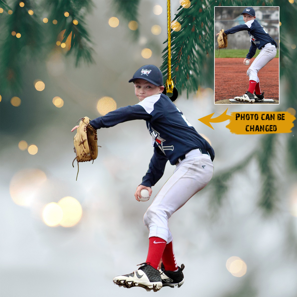 Personalized Baseball Player Ornament/ Custom Baseball Player Ornament/ Baseball Christmas Ornament