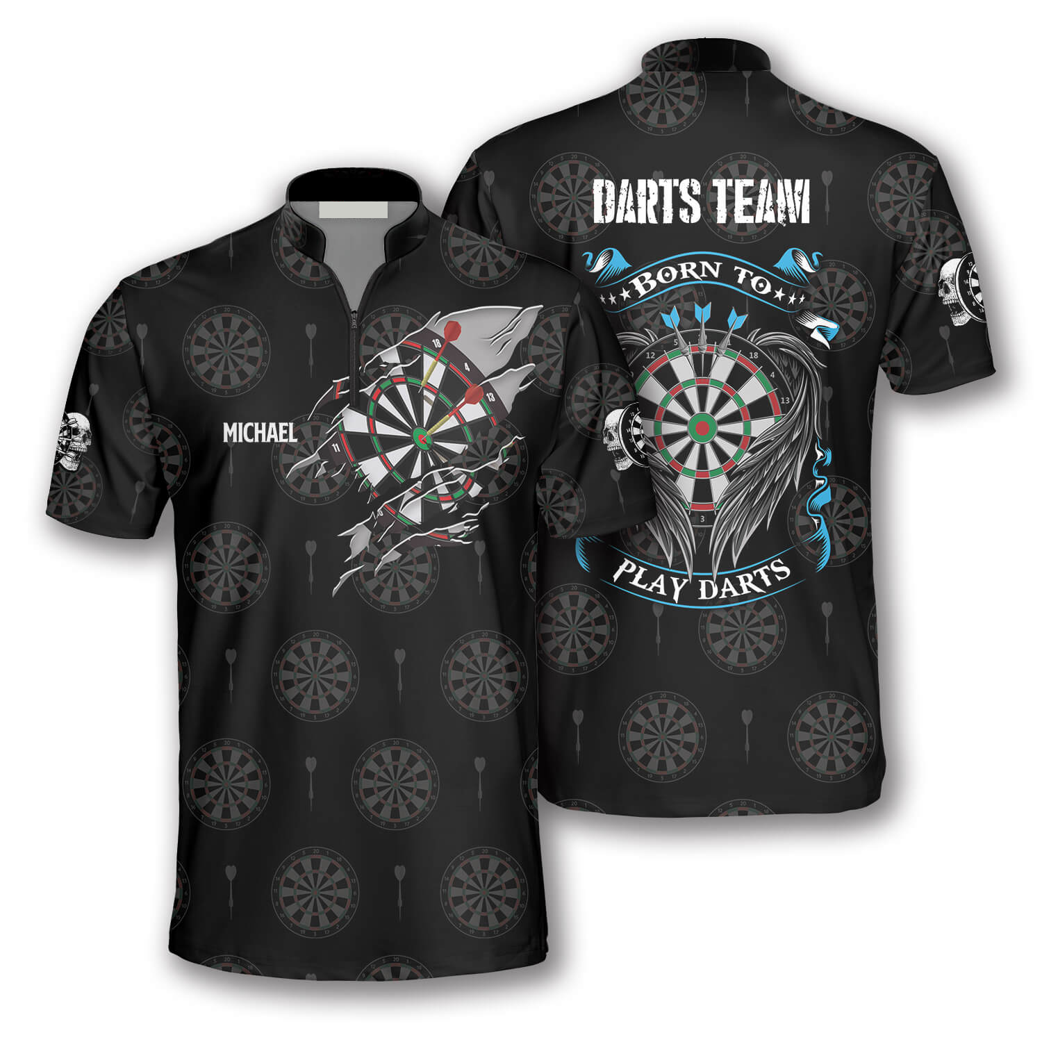 Born to Play Darts Custom Darts Jerseys for Men/ Personalized Name Dart 3D Shirt
