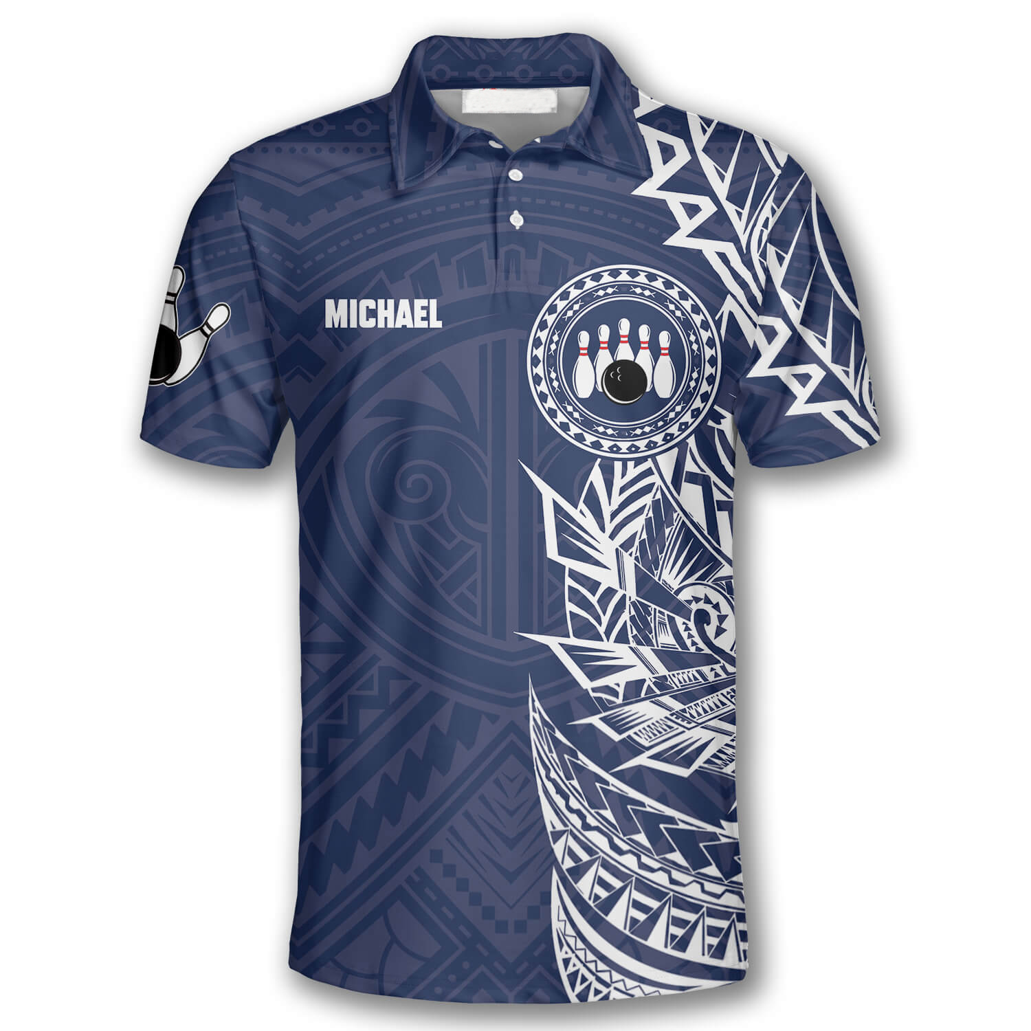 Tribal Color 7 Custom Bowling Shirts for Men/ Perfect Gift for Bowler