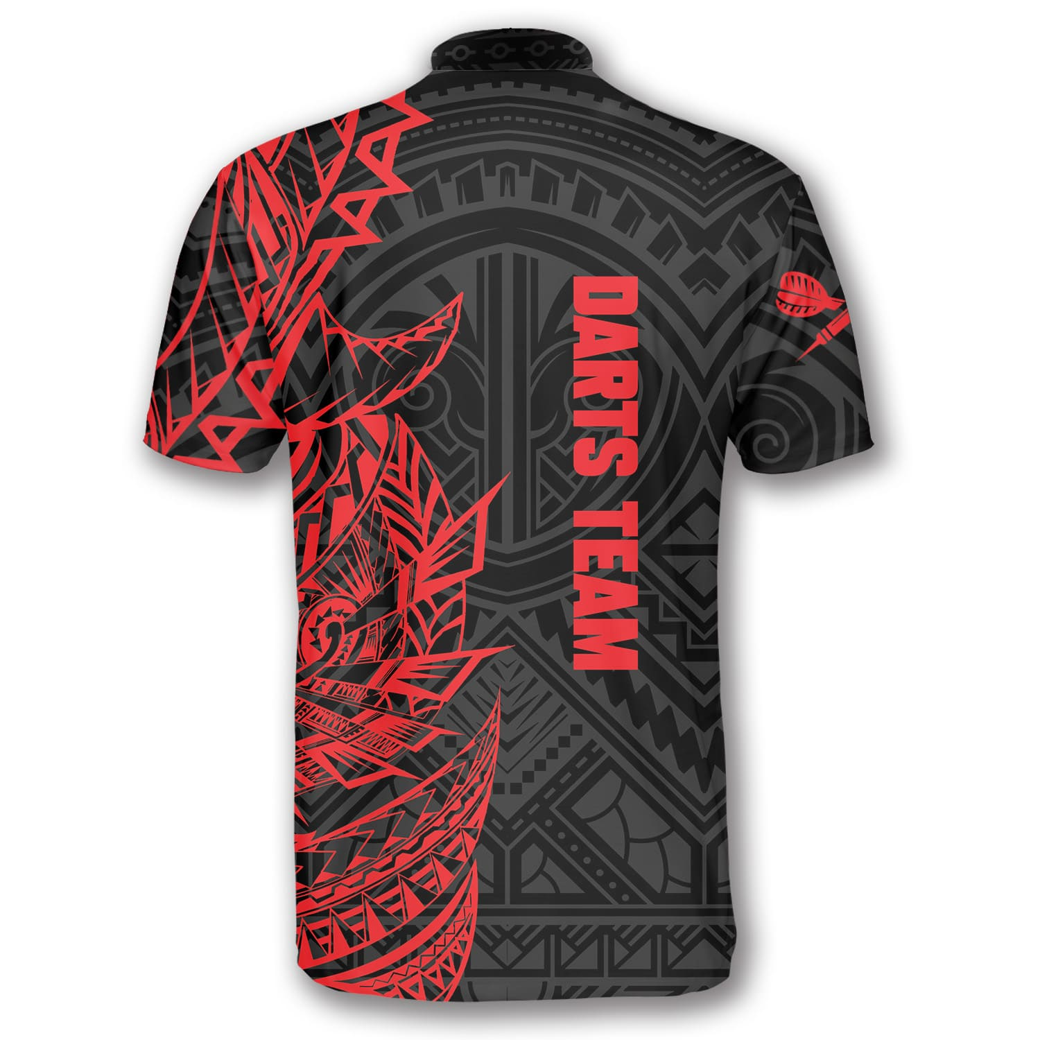 Black Red Tribal Custom Darts Jerseys For Men/ Gift for Dart Team Lovers