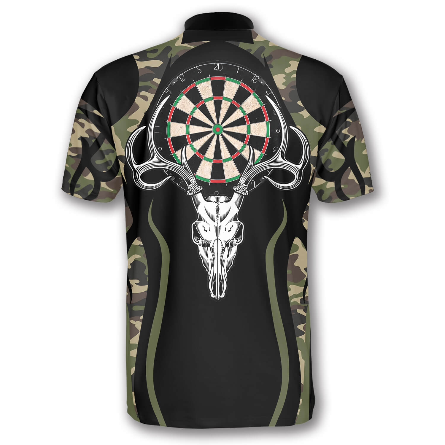 Bull Skull Camo Custom Darts Jerseys for Men/ Skull Dartboard 3D Shirt