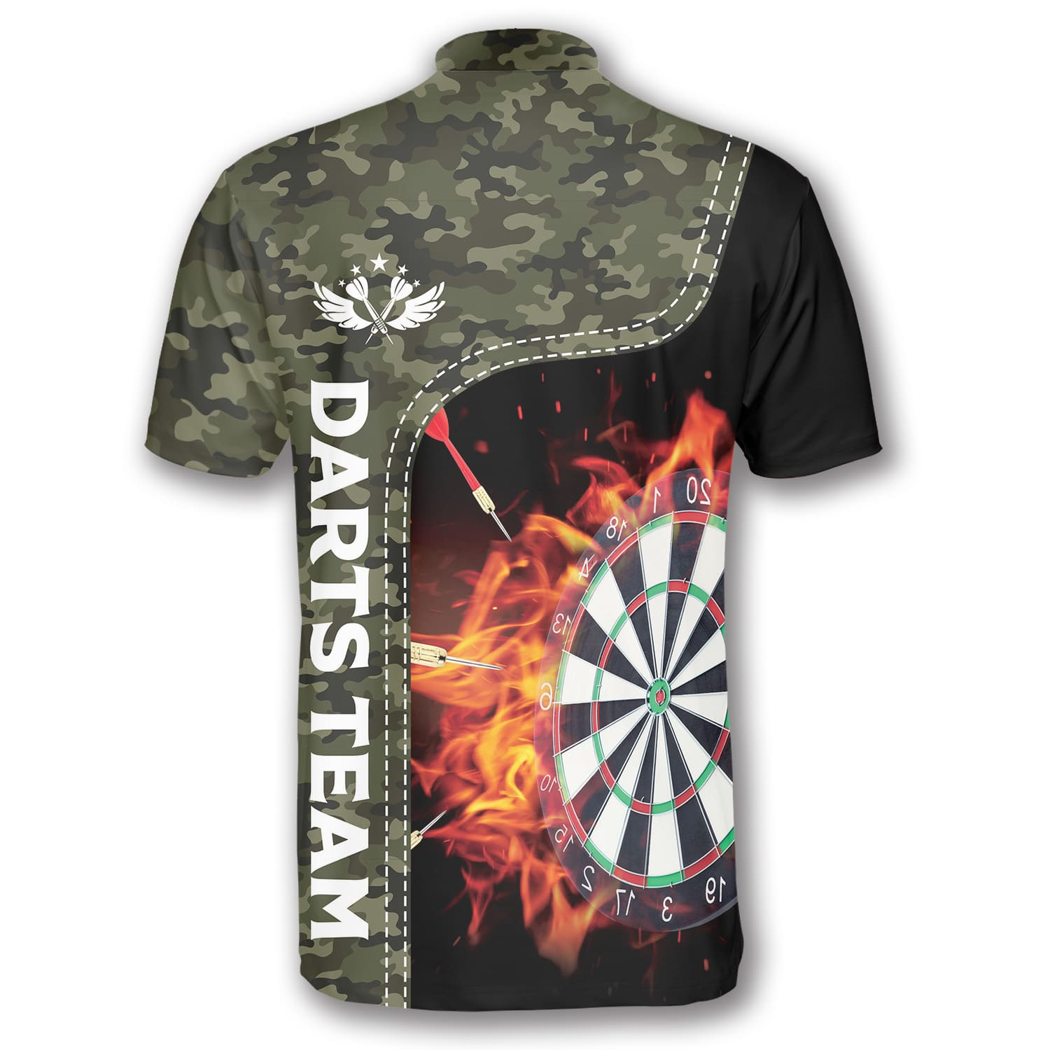 Personalized Camo Dartboard In Fire Custom Darts Jerseys For Men/ Idea Gift for Dart Lovers