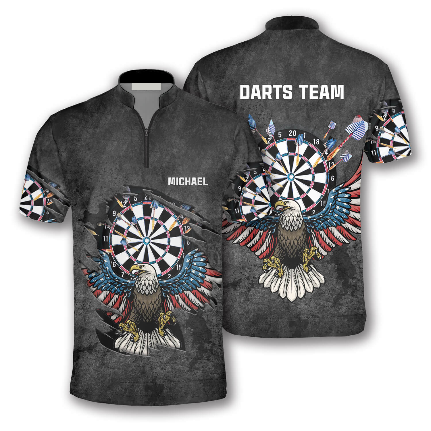 Personalized Name Team Darts Eagle Grunt Style Custom Darts Jerseys For Men