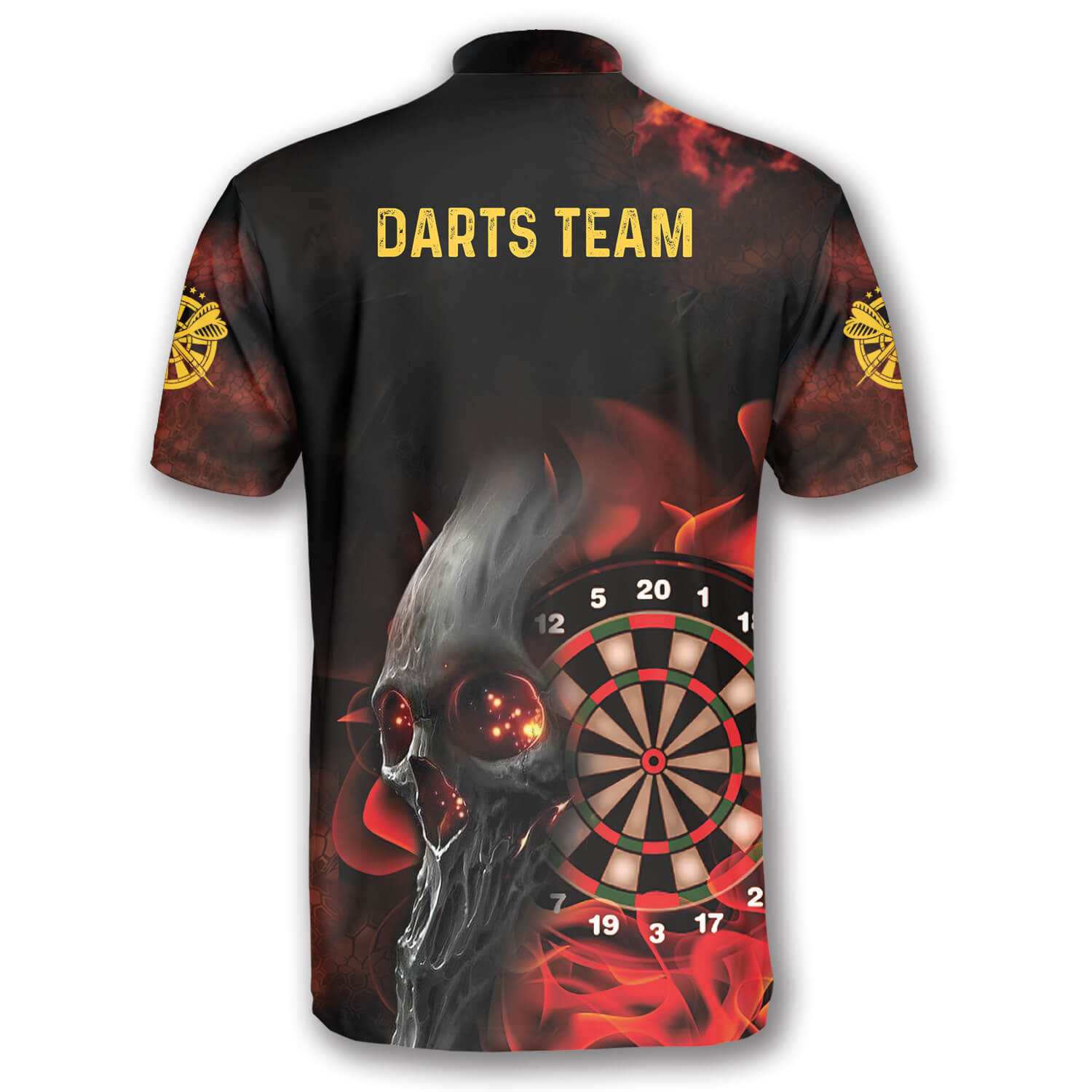 Darts Fire Smoky Skull Custom Darts Jerseys For Men/ Skull Dart Jersey shirt for Team