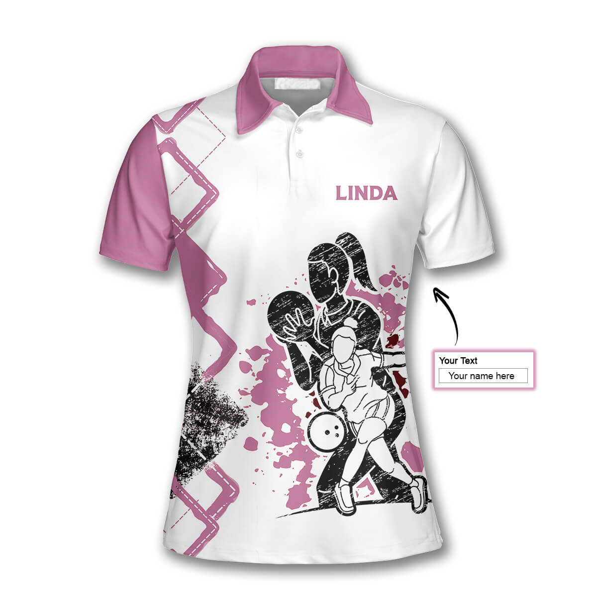 Never Underestimate A Woman With A Bowling Ball Custom Bowling Shirts for Women
