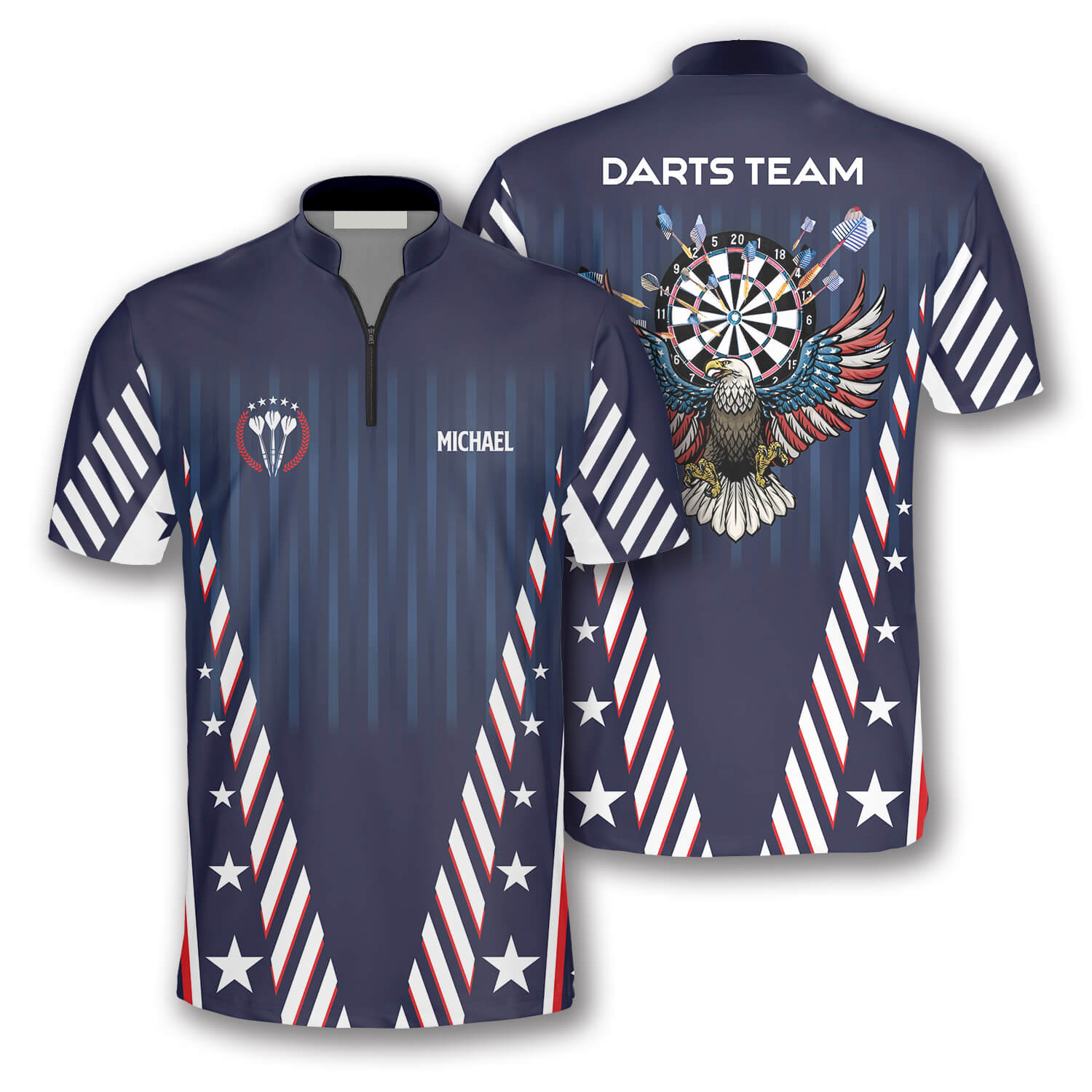 Patriots Athlete Us Flag Custom Darts Jerseys for Men/ Flag Shirt/ Dart Team Shirt