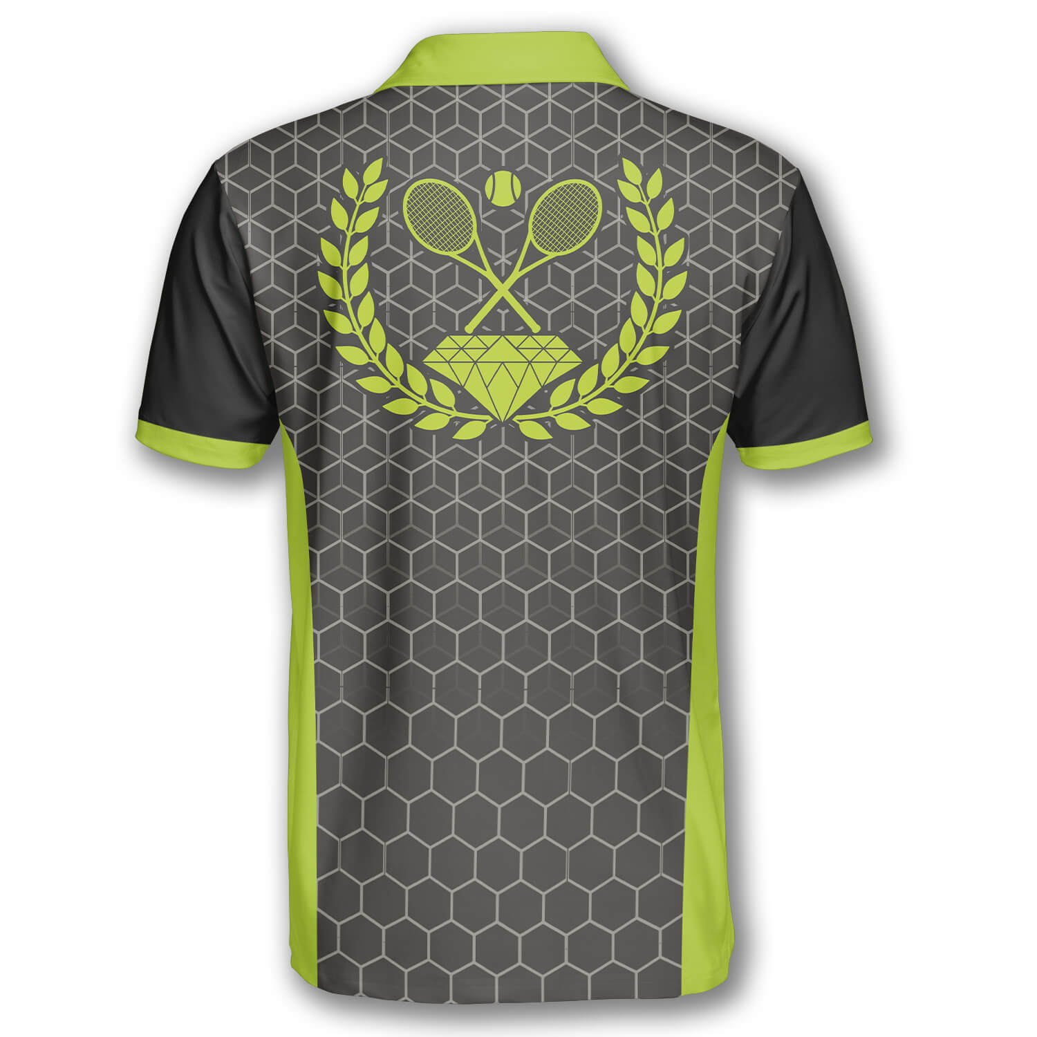 Tennis Honeycomb Pattern Emblem Custom Polo Tennis Shirts for Men