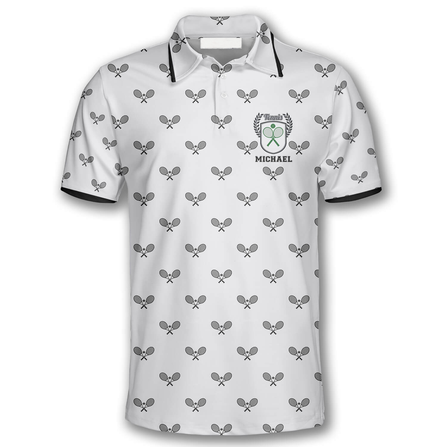 Tennis Pattern Emblem Custom Tennis Shirts for Men/ Gift for Tennis Player