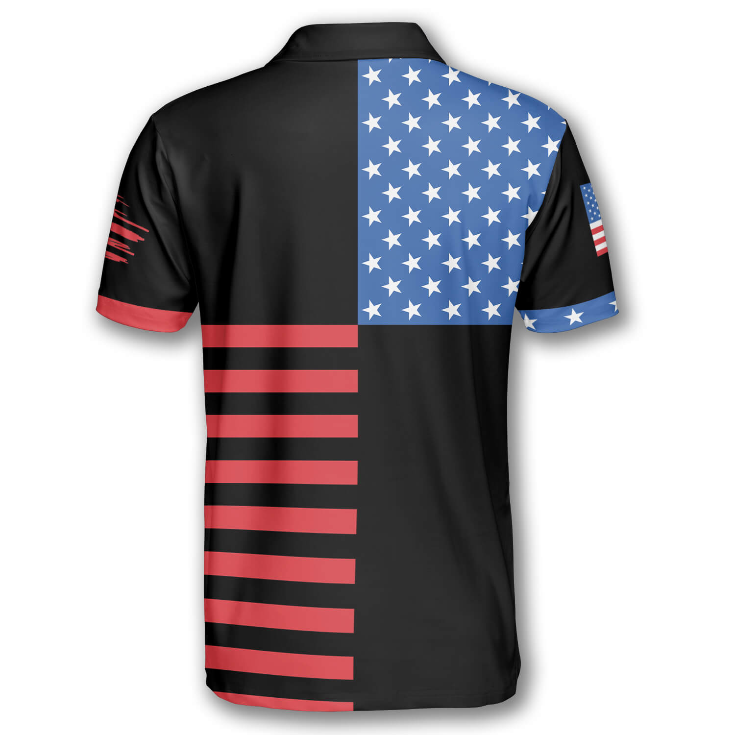 Tennis Rackets Crossed USA Flag Custom Polo Tennis Shirts for Men