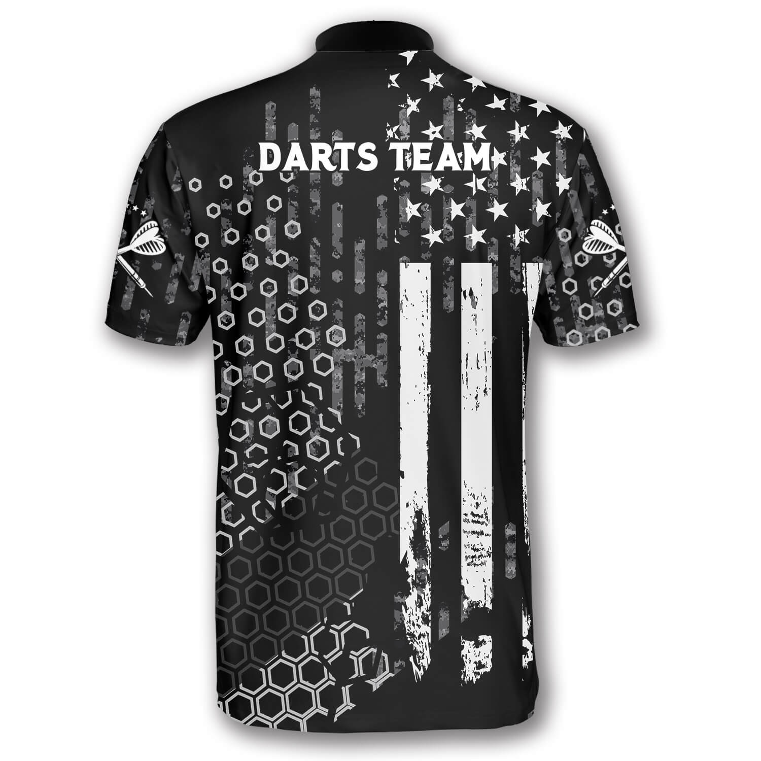 Us Flag Hive Pattern Custom Darts Jerseys for Men/ Gift for Dart Lovers