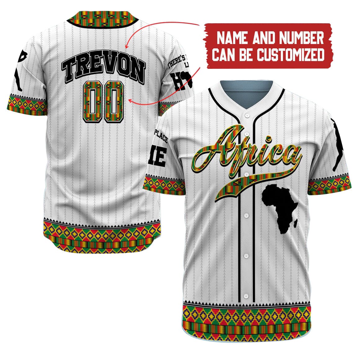 Personalized Name Africa Team/ Juneteenth Shirt - Baseball Tee Jersey Shirt