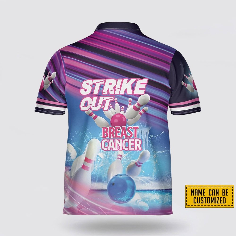Personalized Strike Out Breast Cancer Bowling Jersey Shirt – Perfect Gift for Bowling Fans